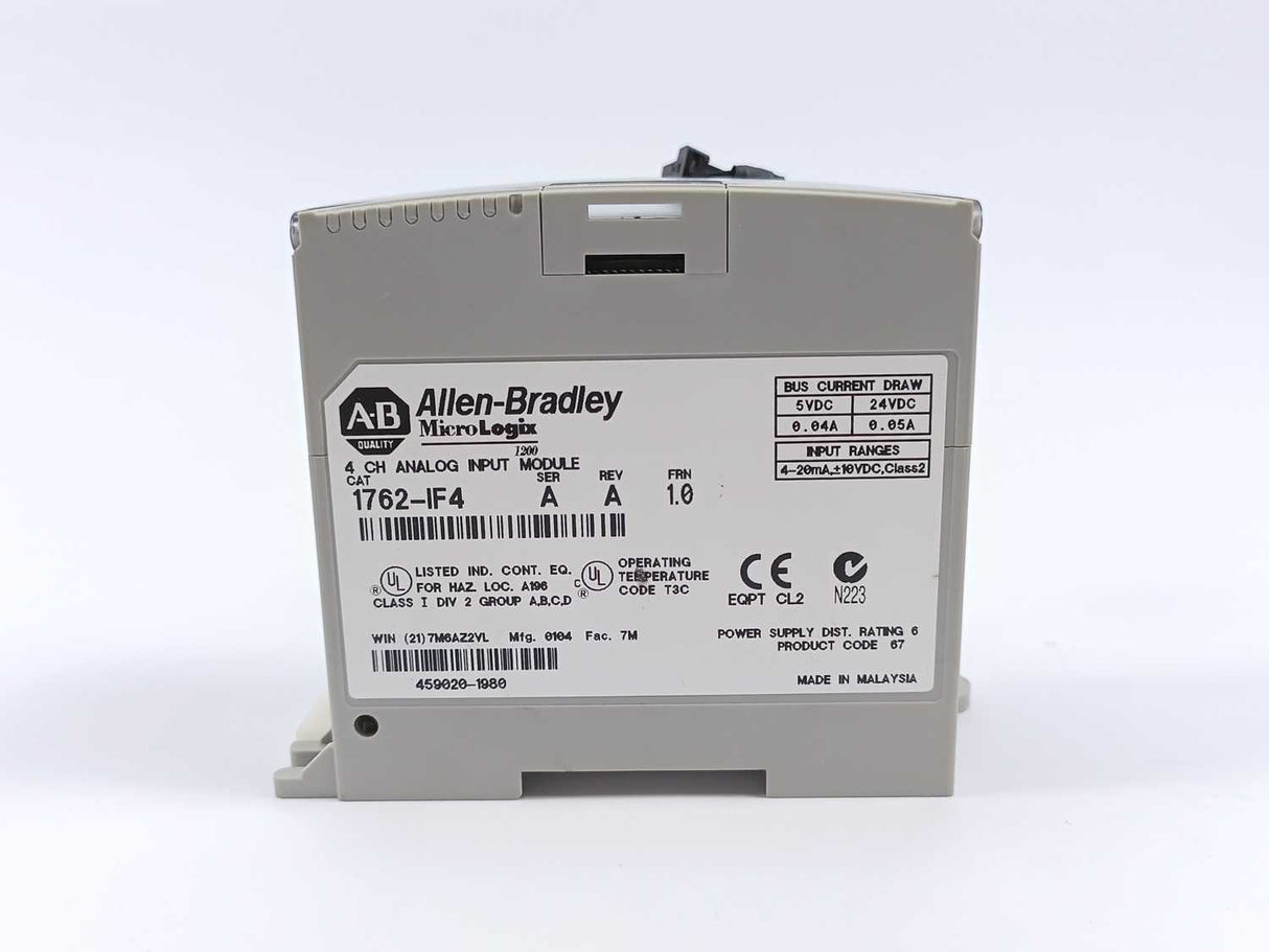 AB 1762-IF4 SER.A MicroLogix 4 CH Analog Input Module Rev.A