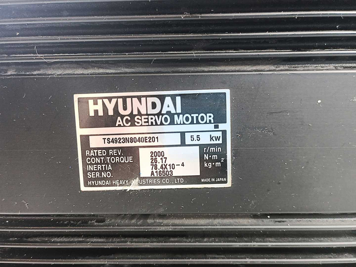 HYUNDAI TS4923N8040E201 AC Servo Motor 5.5 kw