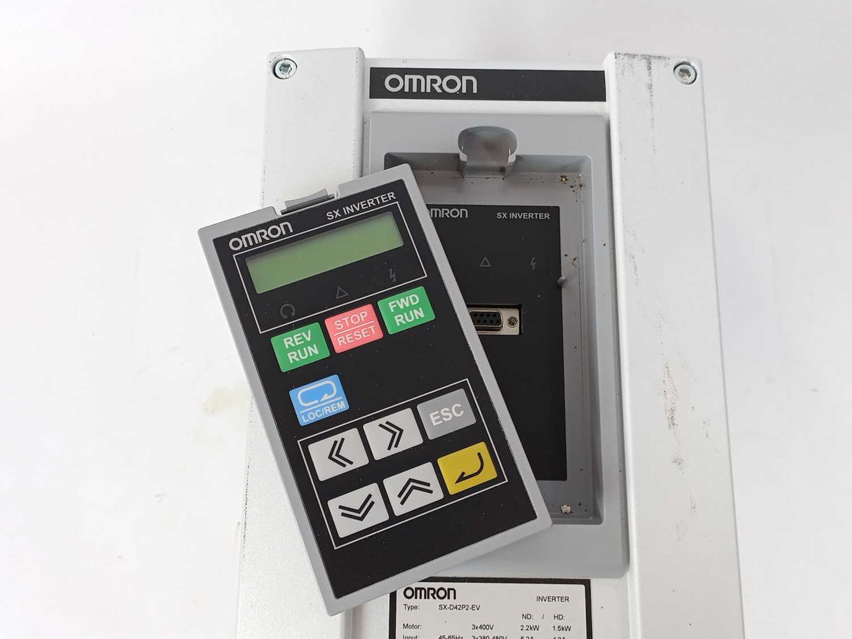 OMRON SX-D42P2-EV Frequency Inverter, ND: 2.2kW, 5.2A, 5,5A, HD:1.5kW, 4.2A, 4,8