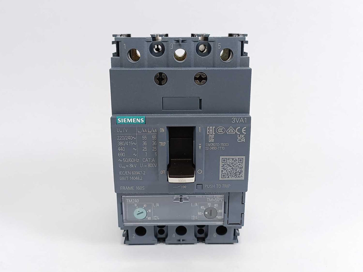 Siemens 3VA1110-4EF32-0AA0 Molded Case Circuit Breaker