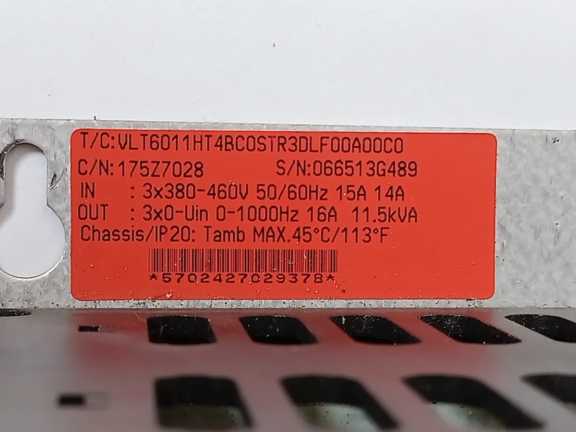 Danfoss VLT6011HT4BC0STR3DLF00A00C0 VLT 6000 HVAC Frequency Converter