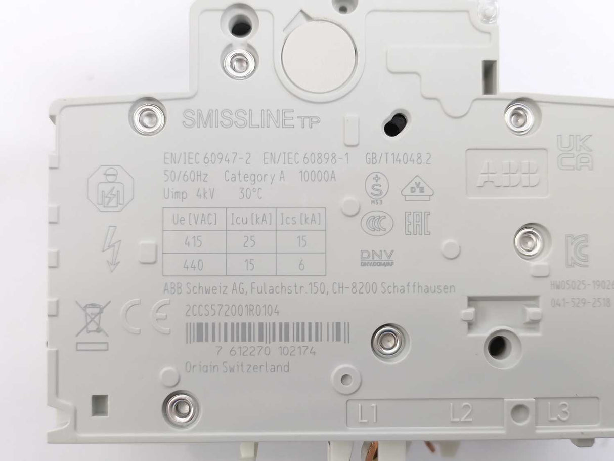 ABB 2CCS572001R0104 Miniature Circuit Breaker Batch 5 Pcs.