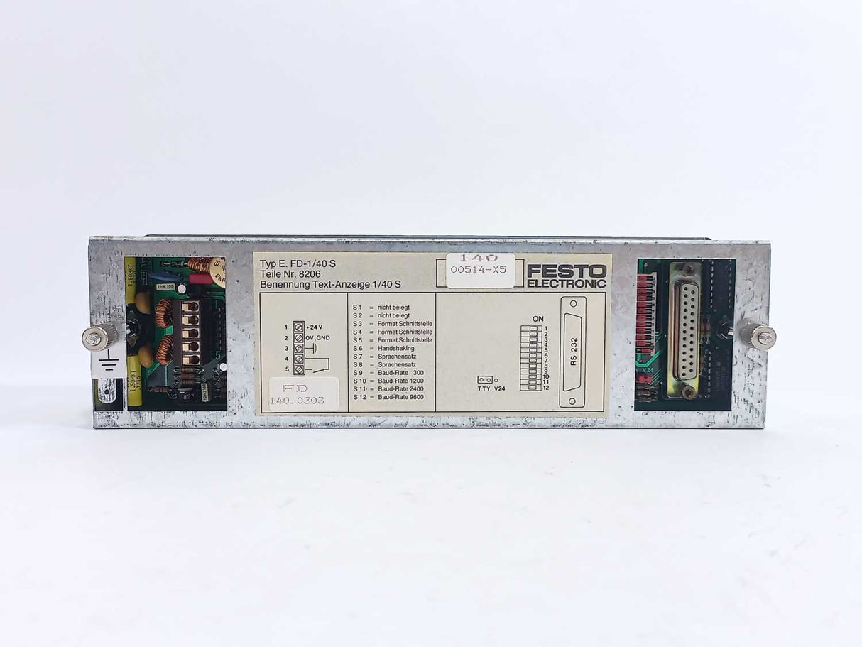 Festo 8206 Designation Text Display, FD-1/40 S