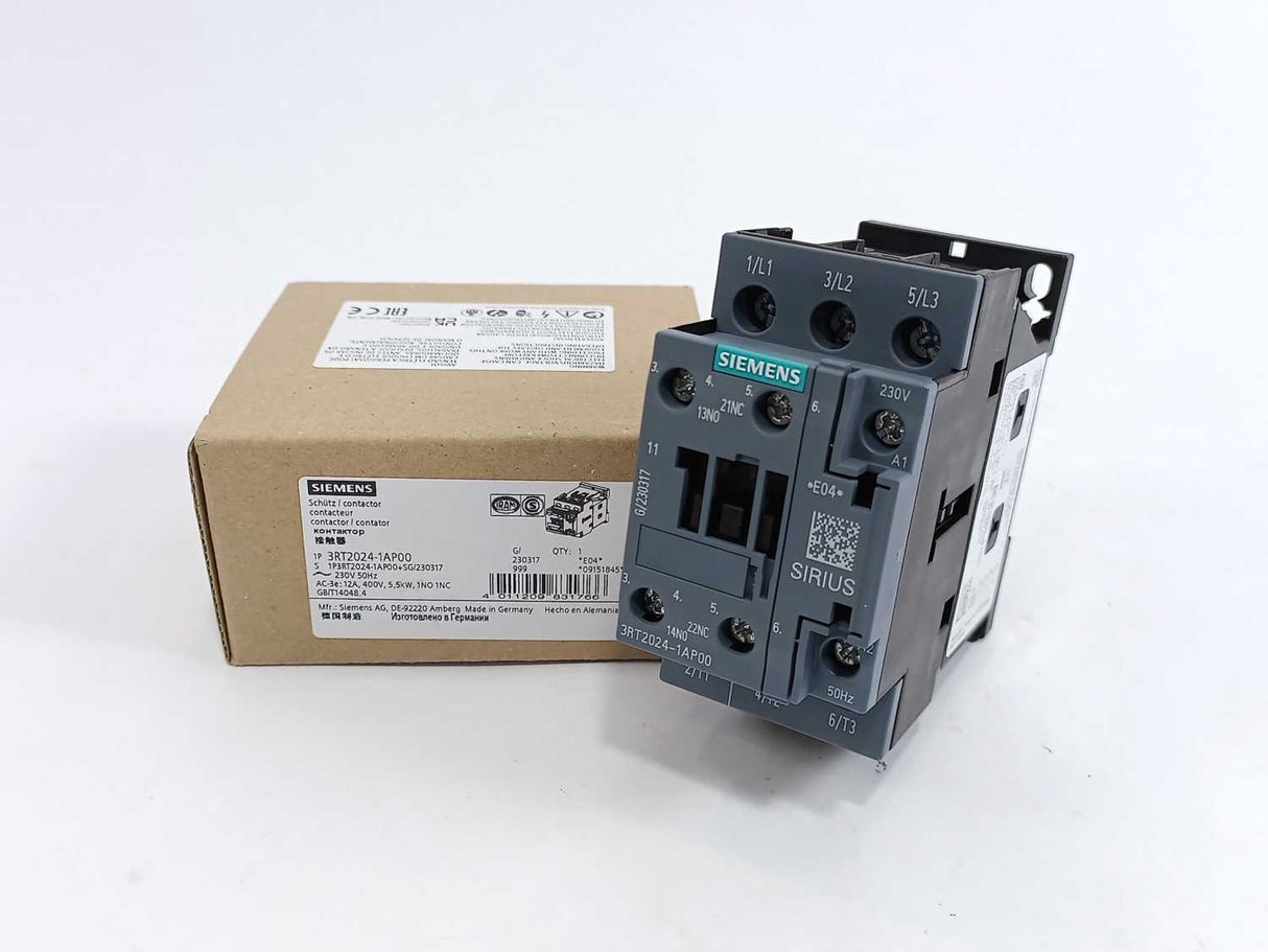 Siemens 3RT2024-1AP00 Contactor AC3:5,5KW