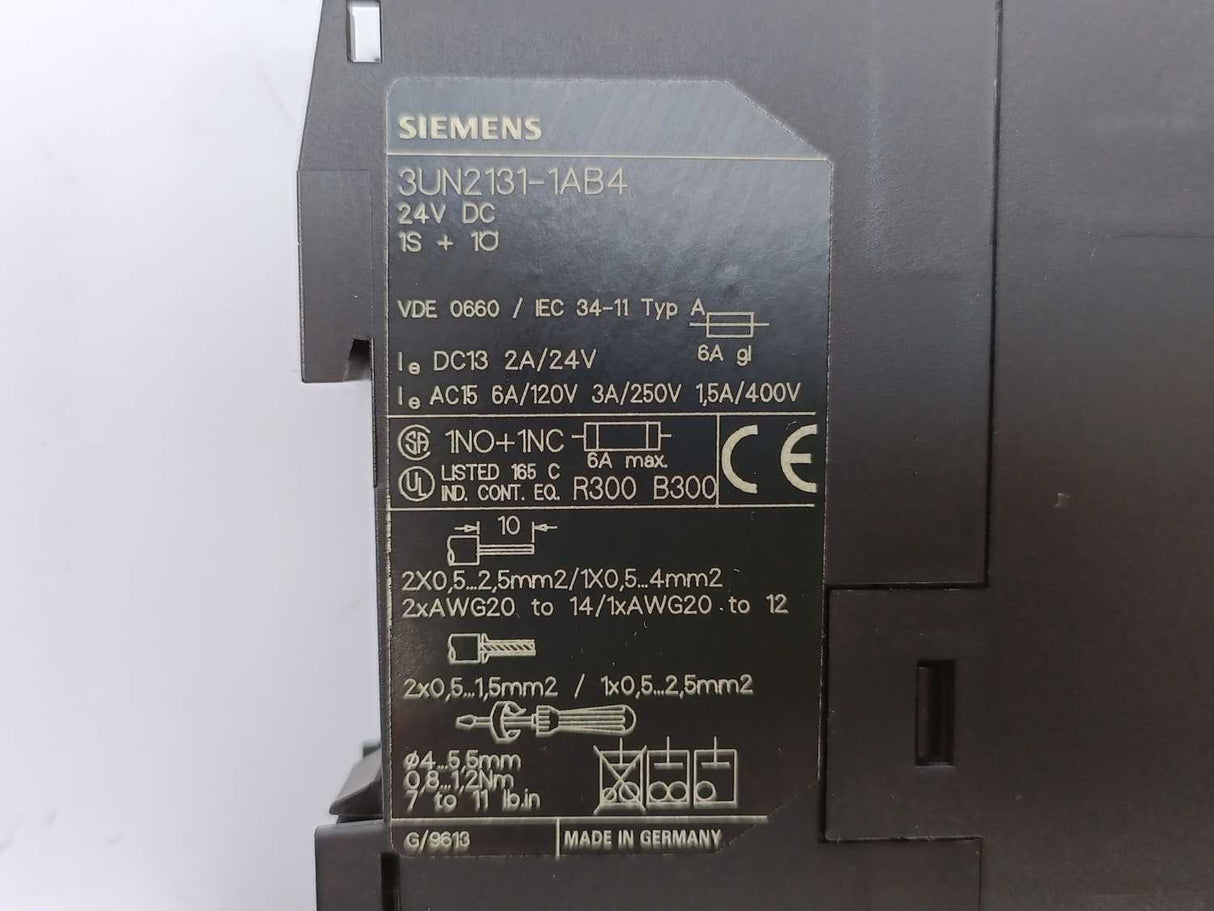 Siemens 3UN2131-1AB4 Thermistor Relay 24V DC