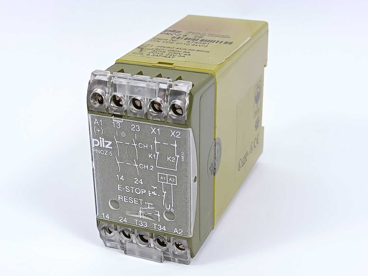 Pilz 474591 Pnoz 5 2S Relay 24VAC 4VA 50-60Hz