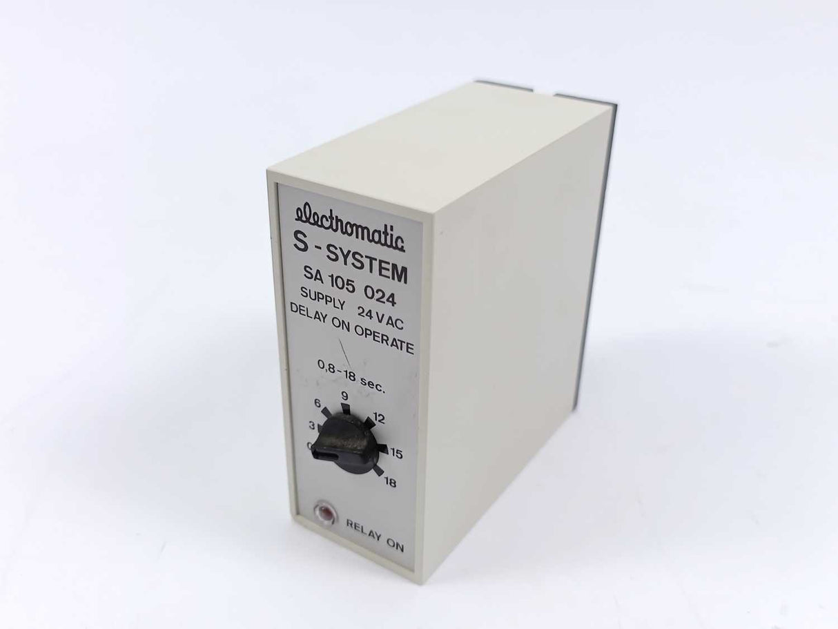 Electromatic SA 105 024 S-system delay on operate 0.15-3sec., Supply 24VAC