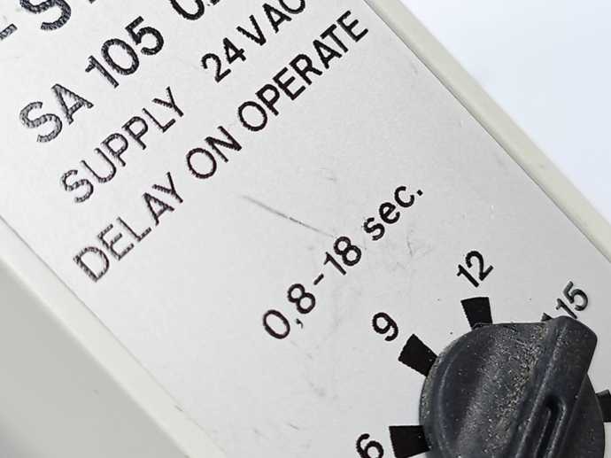 Electromatic SA 105 024 S-system delay on operate 0.15-3sec., Supply 24VAC