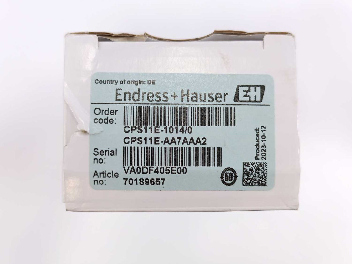 Endress+Hauser CPS11E-AA7AAA2 Digital pH Sensor, Memosens, 1-12 pH