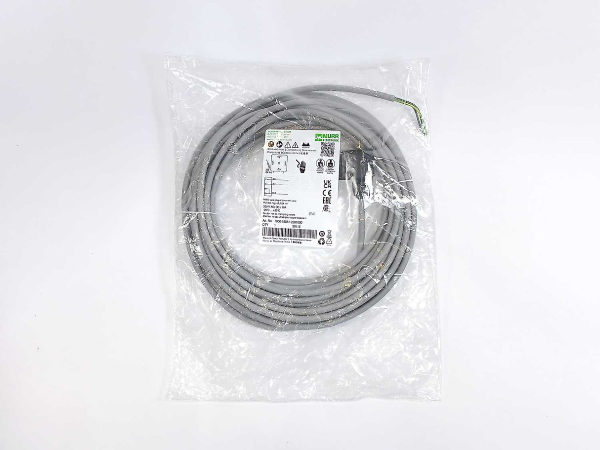 MURR Elektronik 7000-18081-2261000 MSUD Valve Plug A-18mm with Cable