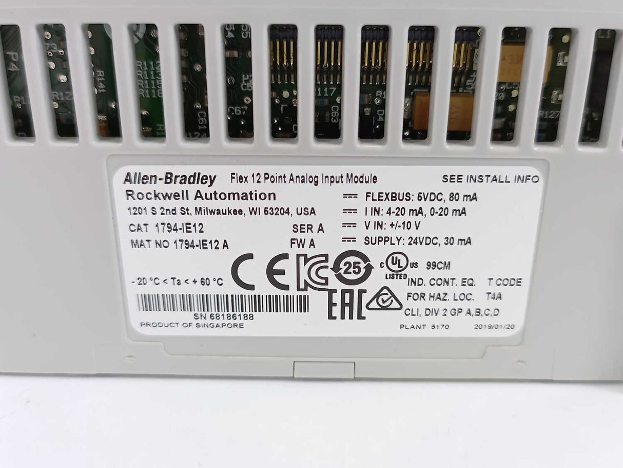 AB / Rockwell Automation 1794-IE12 Ser. A Flex 12 Point Analog Input Module