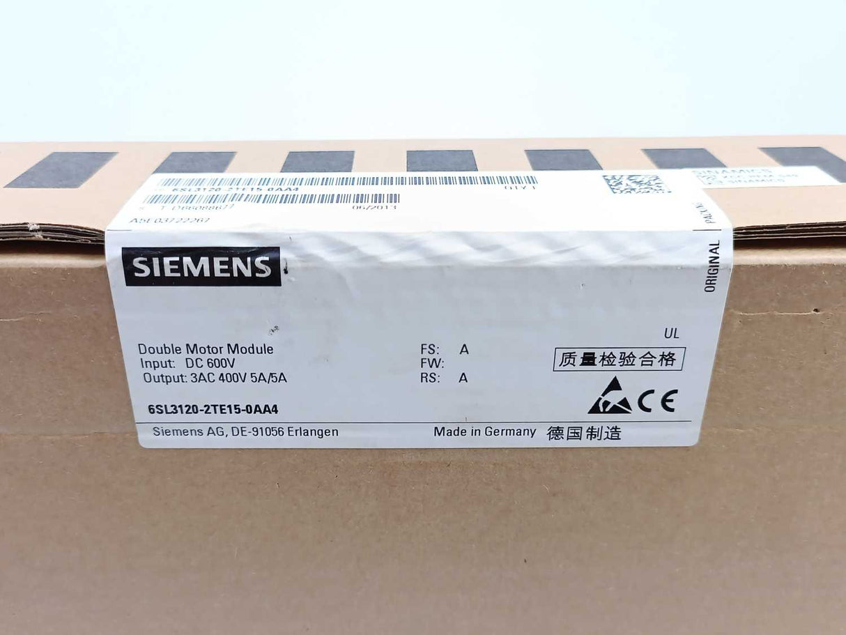 Siemens 6SL3120-2TE15-0AA4 S120 Double Motor Module