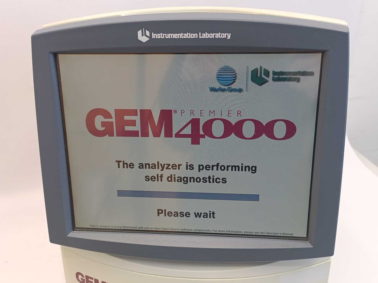 Instrumntation Laboratory GEM Premier 4000 Comprehensive Whole Blood Analyzer