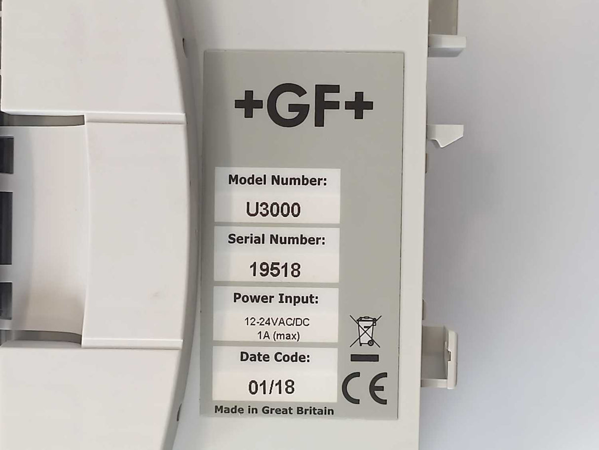 +GF+ U3000 Ultrasonic Flowsensor / Heatmeter (HM), 12-24VAC/DC, 1A