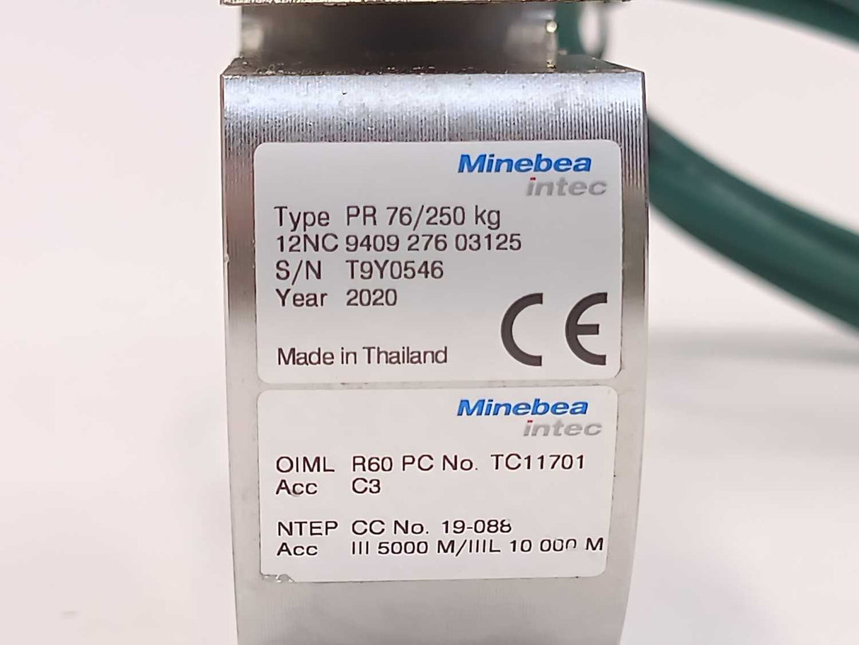 Minebea intec PR 76/250kg S-type Load Cell LC Tigo, 12NC 9409 276 03125