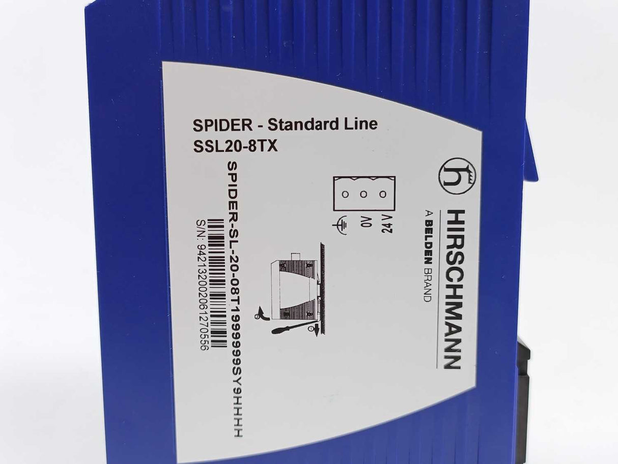 Hirschmann SSL20-8TX Unmanaged Ethernet Switch, Spider