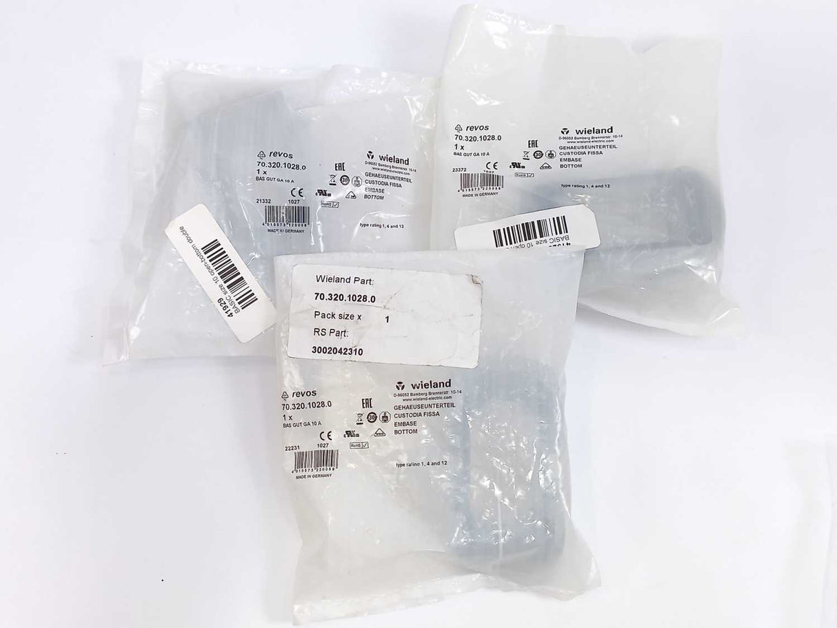 Wieland 70.320.1028.0 10 Pin + PE Housing Base 3 Pcs. Batch