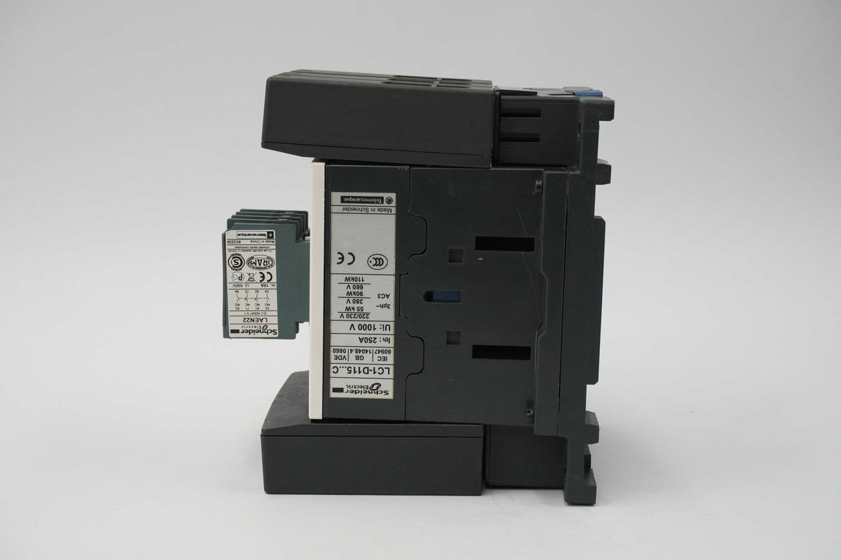Schneider Electric LC1-D115 TeSys D Series AC Magnetic Contactor with LAEN22