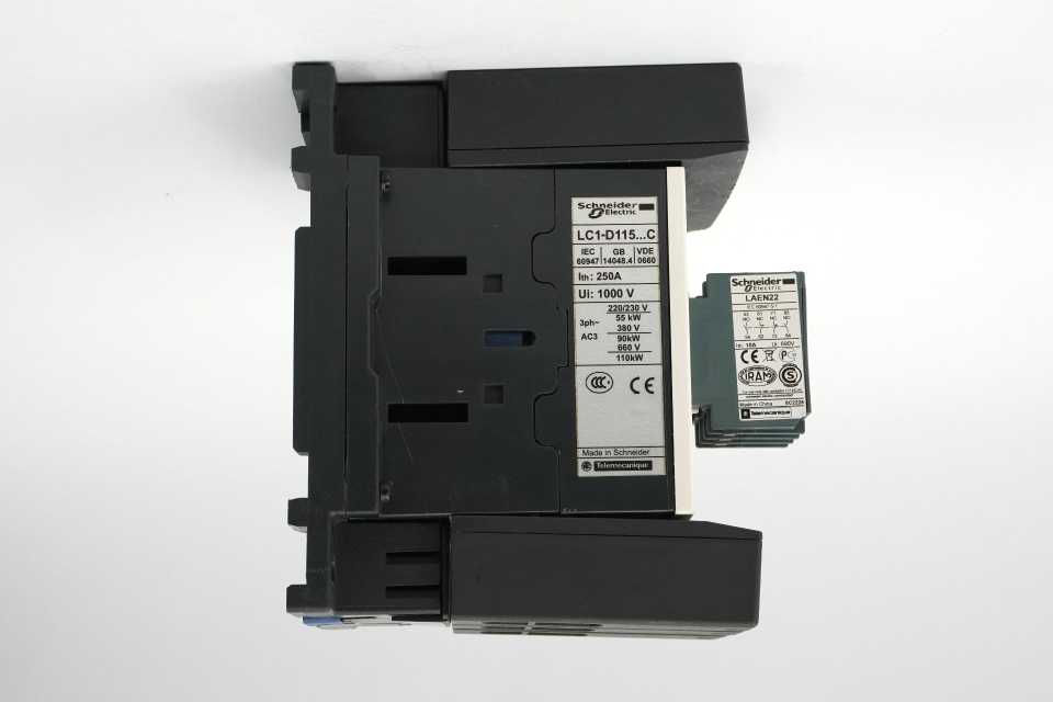 Schneider Electric LC1-D115 TeSys D Series AC Magnetic Contactor with LAEN22