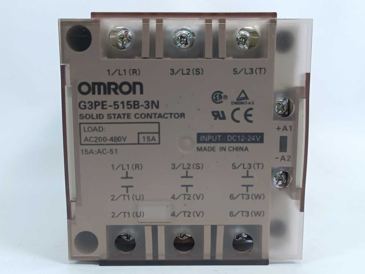 OMRON G3PE-515B-3N Solid State Contactor, 3-pole, 15 A, 200-480V