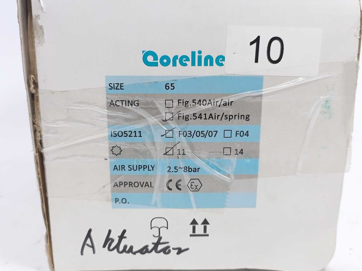 Coreline Fig. 541 Air/Spring Rack & Pinion Pneumatic Actuator w/ Position Sensor