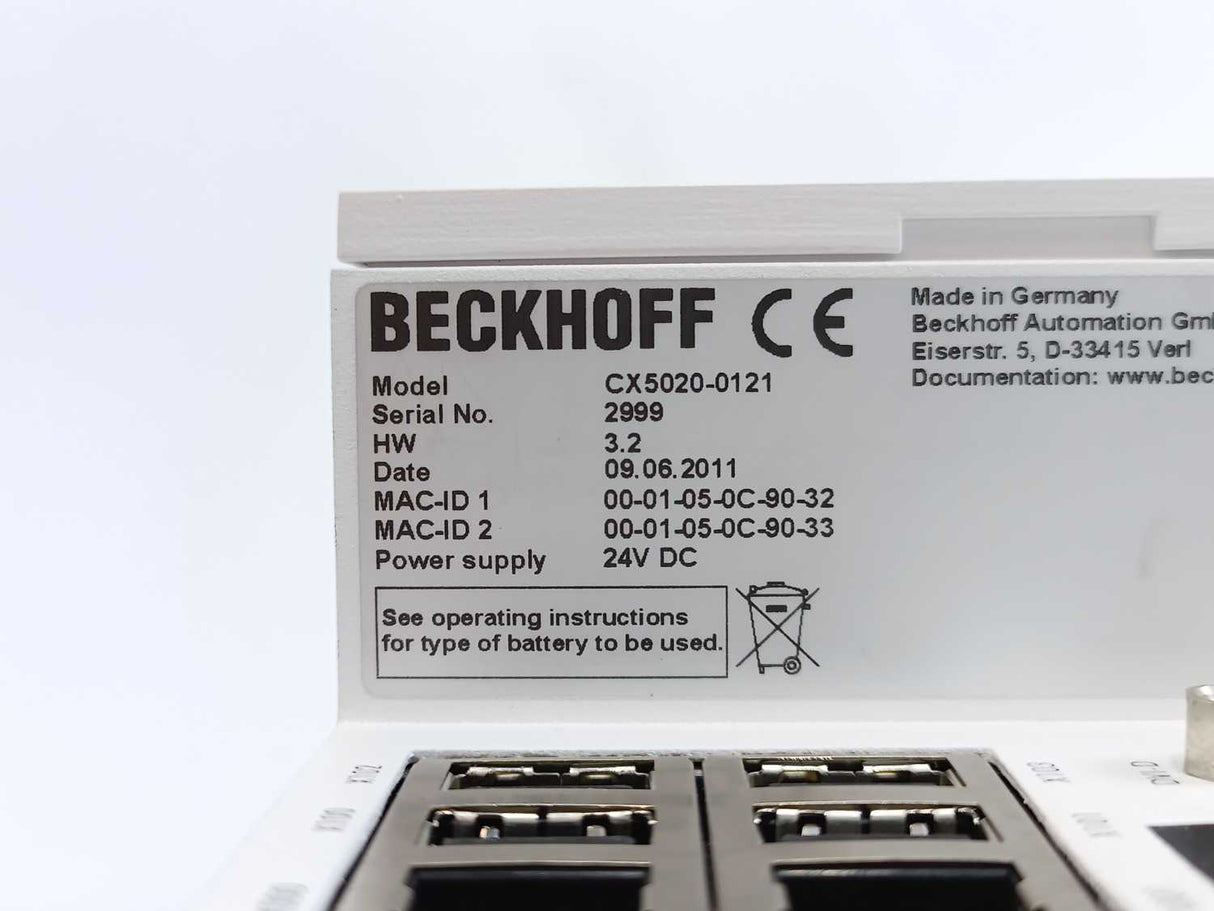 Beckhoff CX5020-0121 Embedded PC 1GB