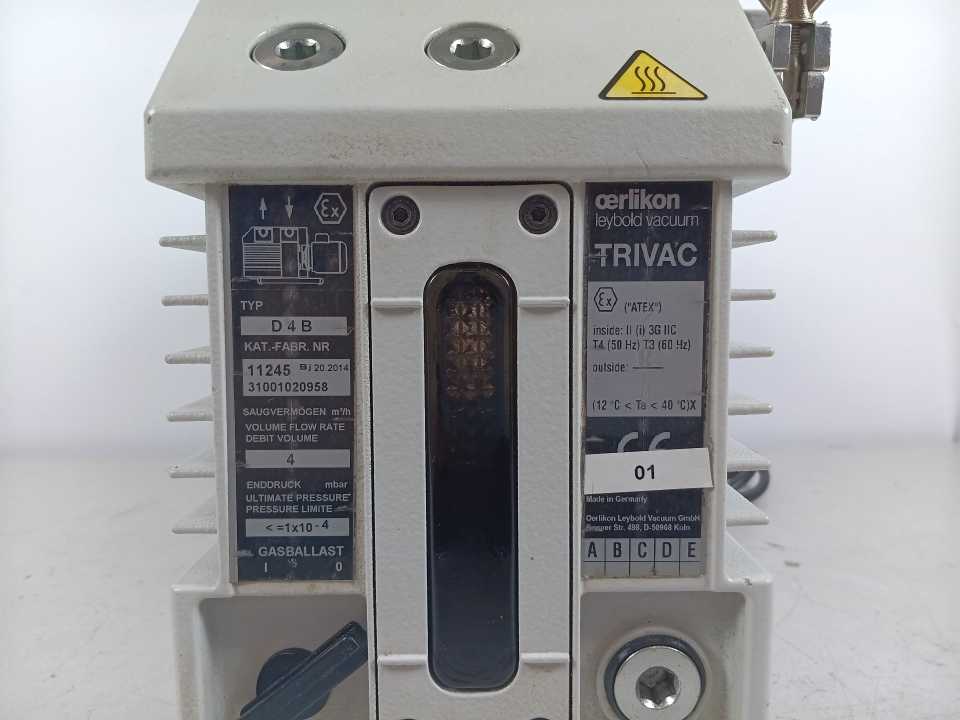 Oerlikon 11245 Leybold Vacuum TRIVAC D 4 B Rotary Vane Vacuum Pump