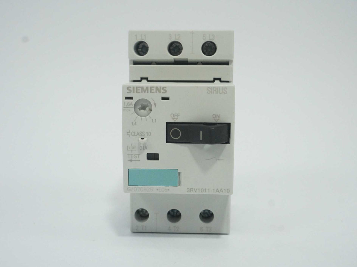 Siemens 3RV1011-1AA10 3RV1011-1AA10 Circuit Breaker 1.1-1.6A