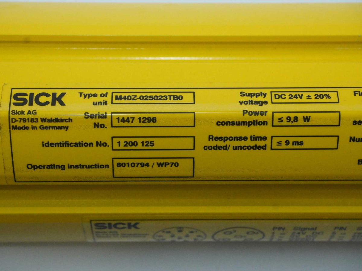 SICK 1200125 M40Z-025023TB0 M4000 Advanced AP Safety Light Curtain