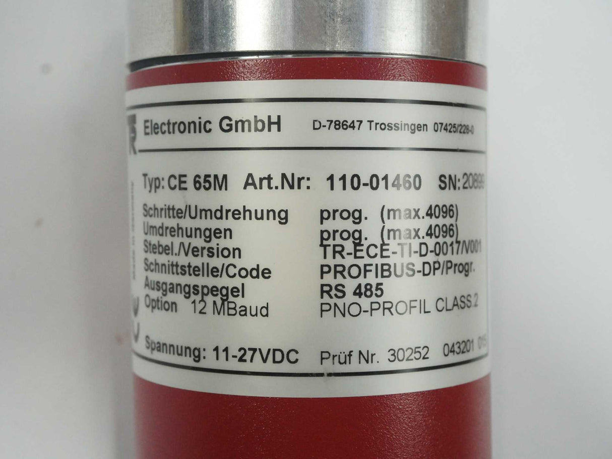 TR Electronic 110-01460 CE 65M RS 485 Multiturn Encoder PROFIBUS-DP