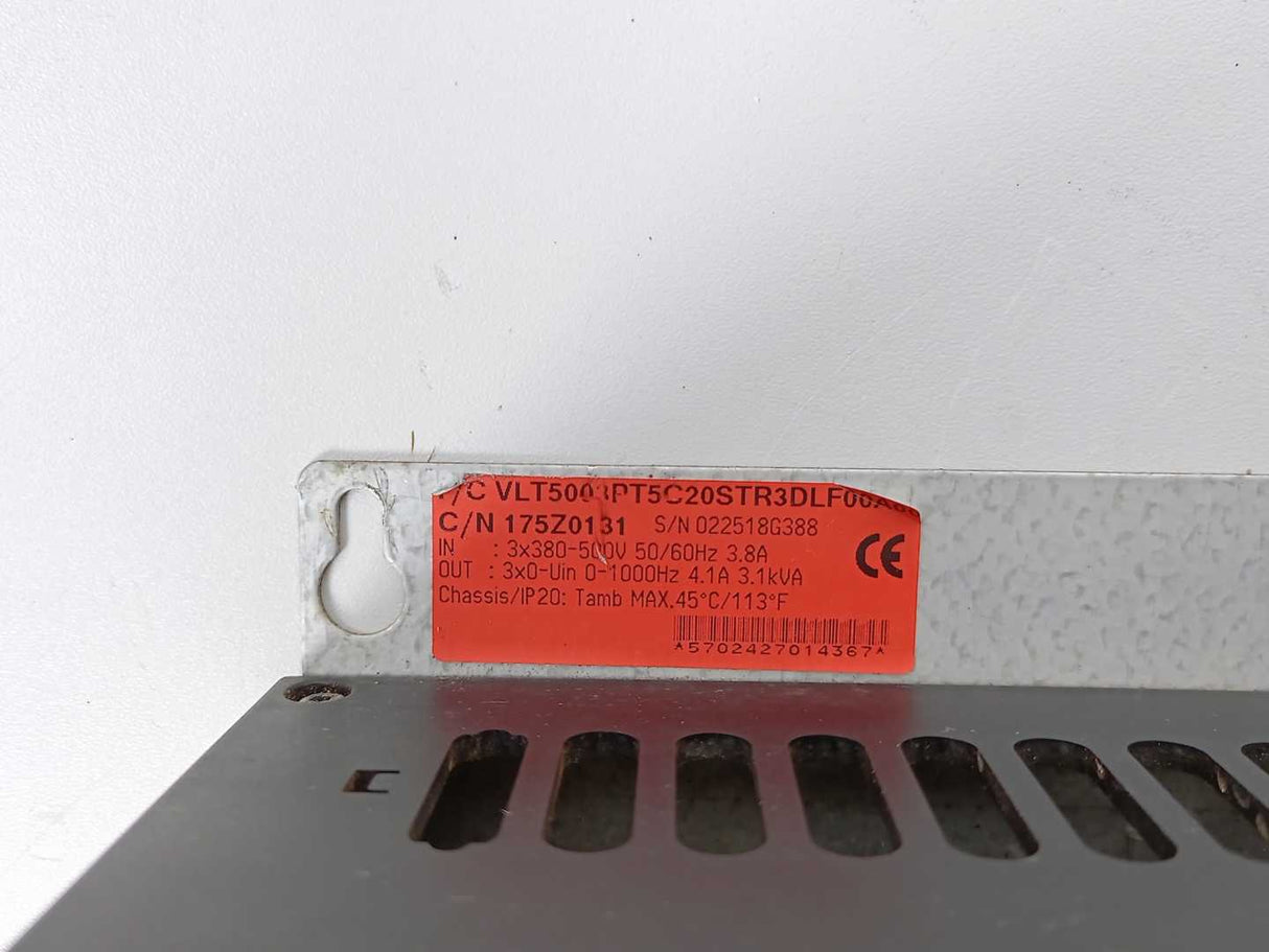 Danfoss VLT5003PT5C20STR3DLF00A00C0 175Z0131 VLT 5003 3.1kVA Frequency Converter
