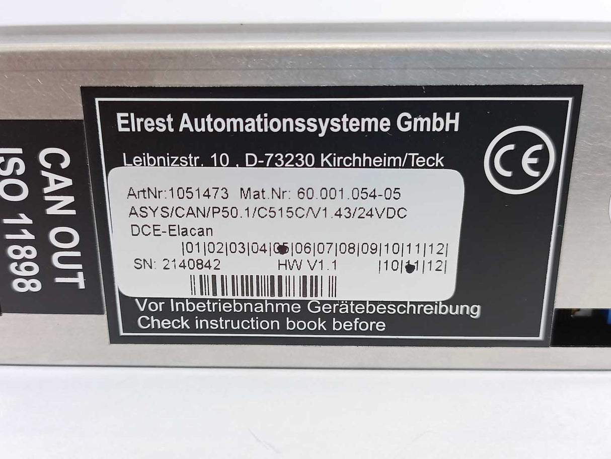Elrest 1051473 60.001.054-05 ASYS Controller