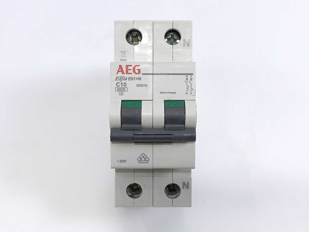 AEG E91C10N Elfa E91+N Circuit Breakers, Batch of 6 pcs.