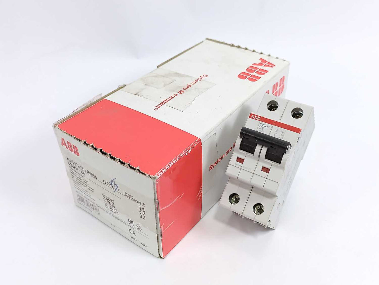 ABB 2CDS 272 001 R0044 S202M-C4 Miniature Circuit Breaker, Batch of 4 pcs.