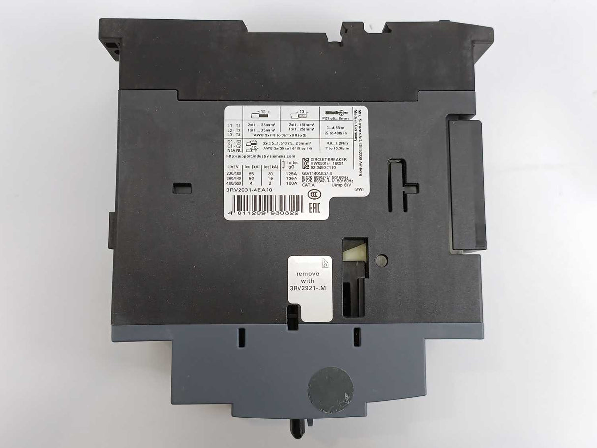 Siemens 3RV2031-4EA10 Circuit Breaker for Motor Protection. 22-32A