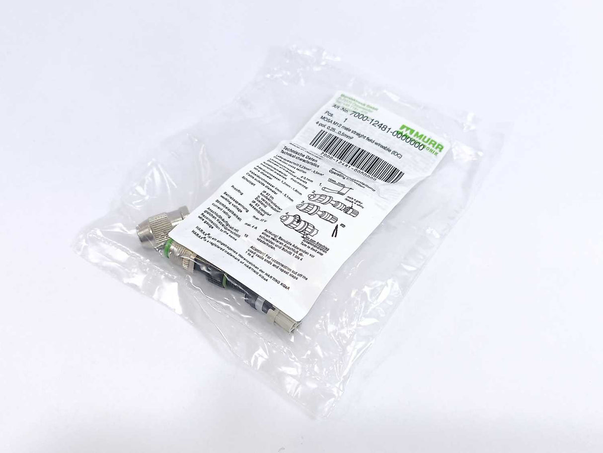 MURR Elekronik 7000-12481-0000000 77312 MOSA M12 Male Straight 4-Pol.