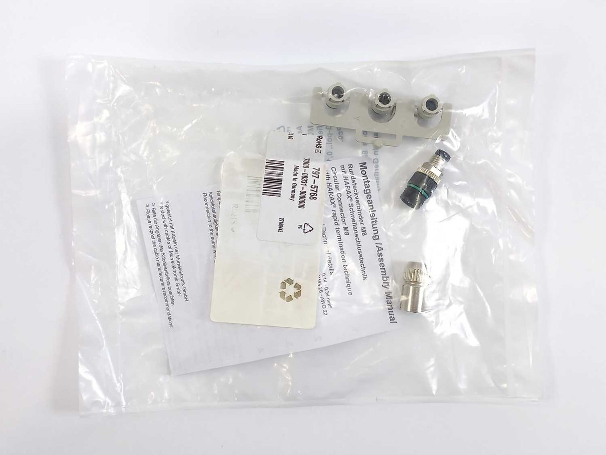 MURR Elektronik 7000-08331-0000000 Industrial Circular Connector, 3-Pole