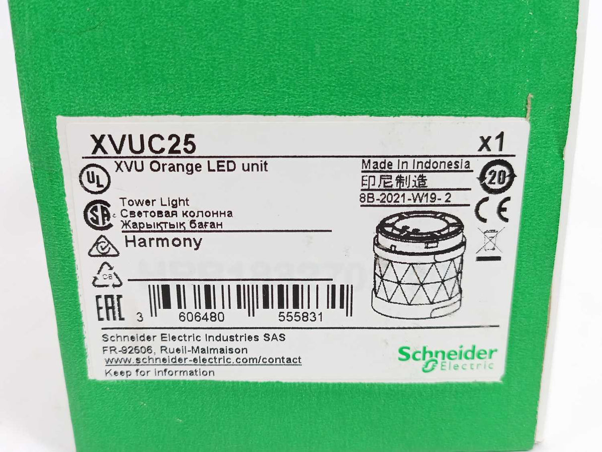 Schneider Electric XVUC25 XVU Orange LED unit Tower Light Batch 2 pcs.