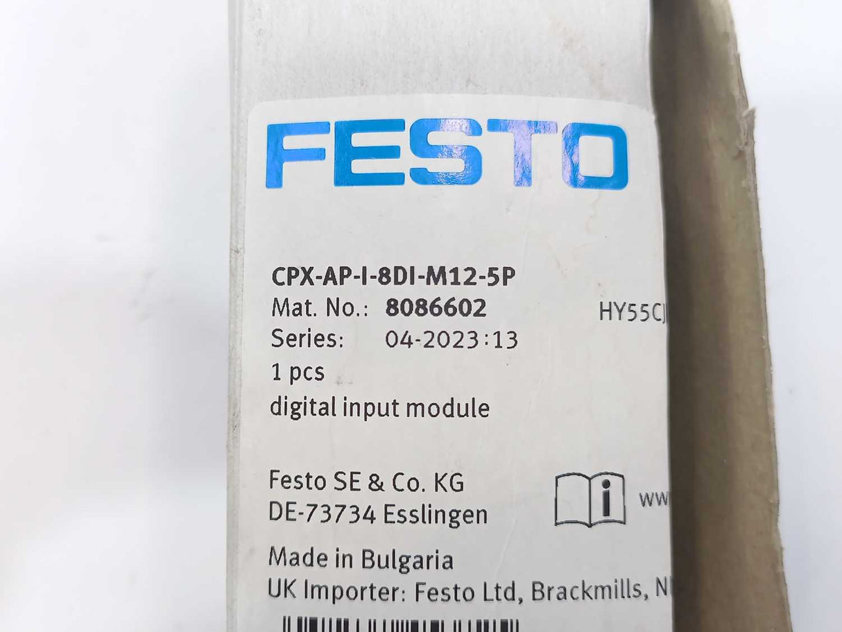 Festo 8086602 CPX-AP-I-8DI-M12-5P Digital Input Module