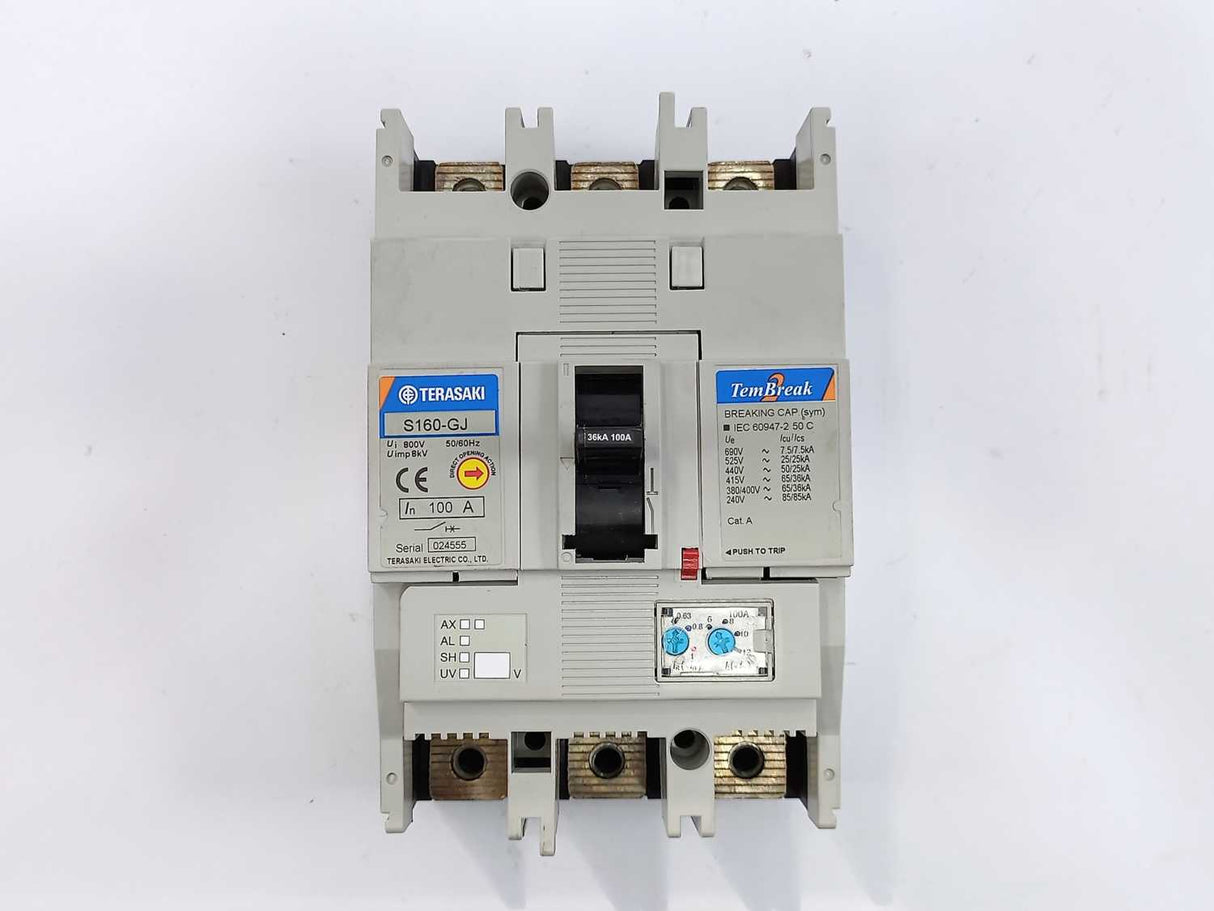 TERASAKI S160-GJ TemBreak2 Moulded Case Circuit Breaker 50/60Hz