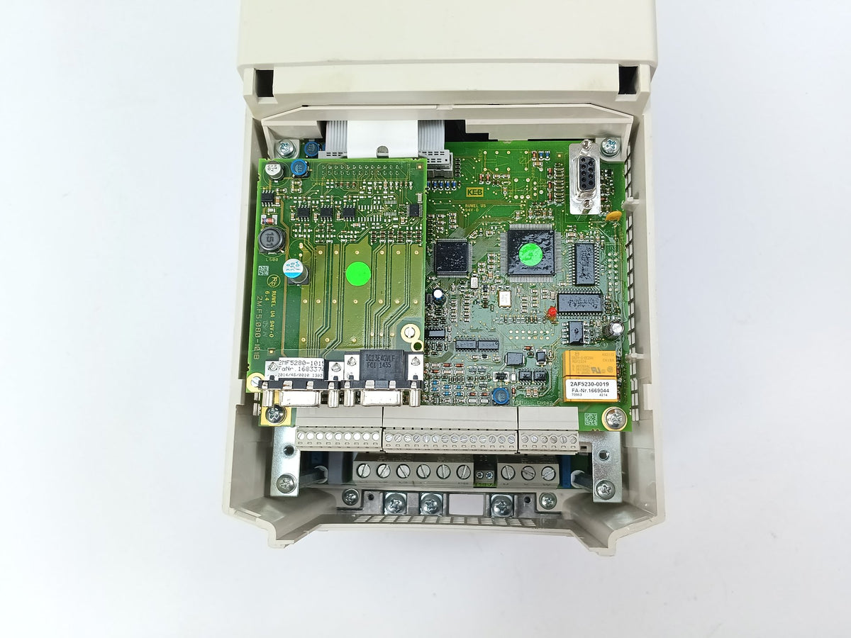 Keb 15F5A1G-YR60 F5, In: 50/60Hz, 400V, 31,2A. Out: 800Hz 24A 17kVA