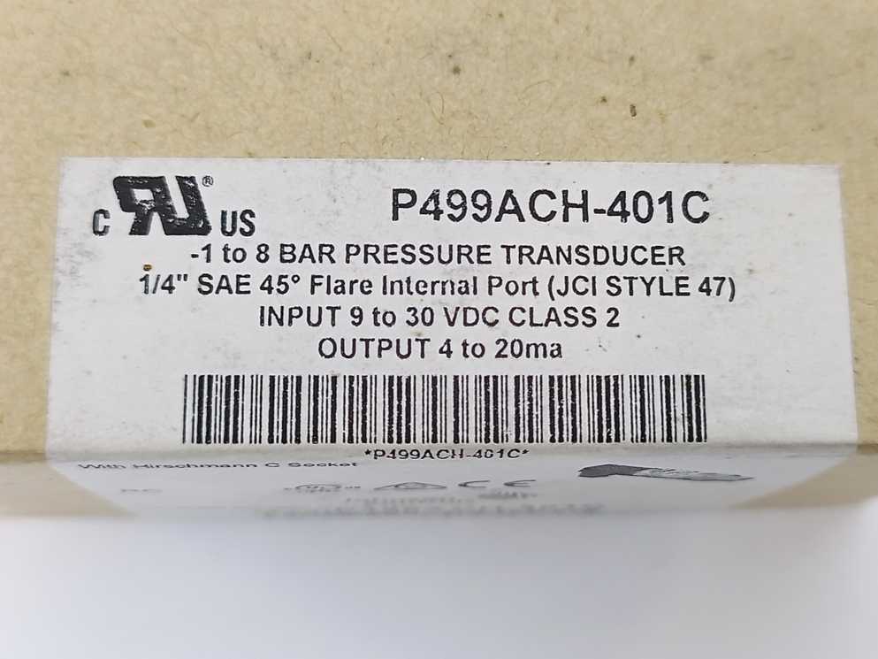Johnson Controls P499ACH-401C -1 to 8 bar Pressure Transducer