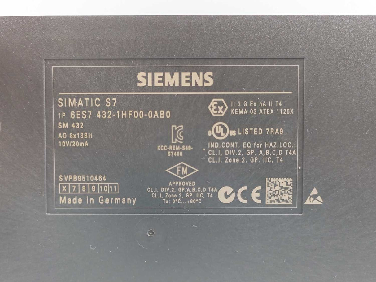 Siemens 6ES7432-1HF00-0AB0 SIMATIC S7-400, Analog Output SM 432