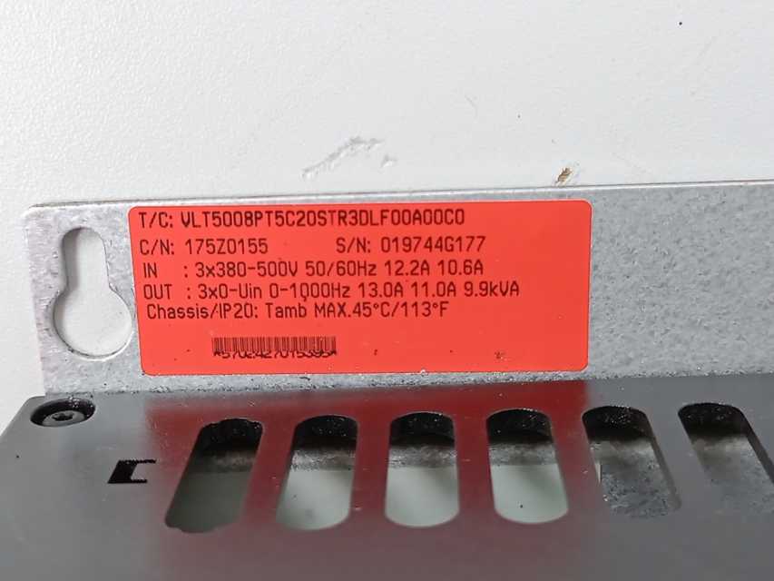 Danfoss VLT5008PT5C20STR3DLF00A00C0 175Z0155