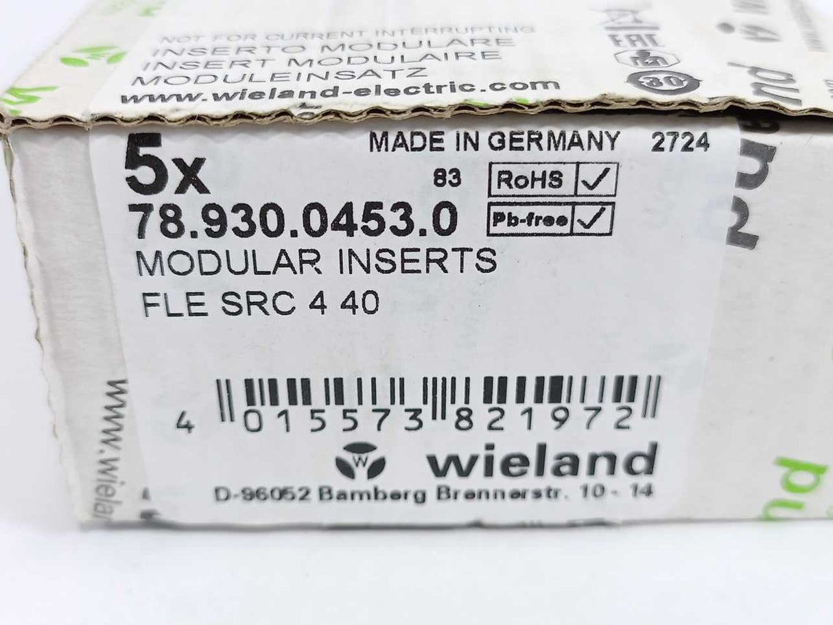 Wieland 78.930.0453.0 Modular Inserts 5 Pcs.