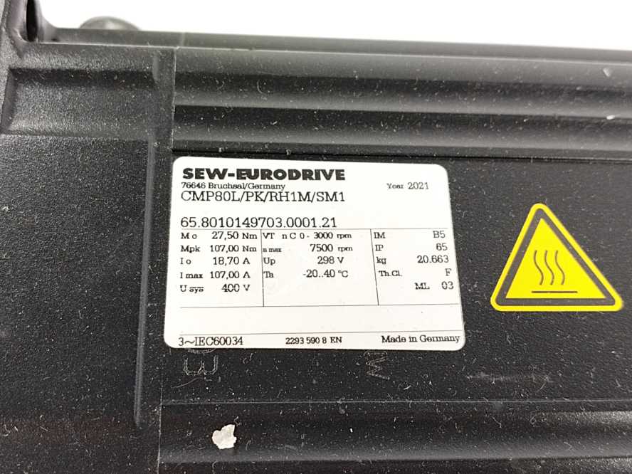 SEW-EURODRIVE CMP80L/PK/RH1M/SM1 Servomotor