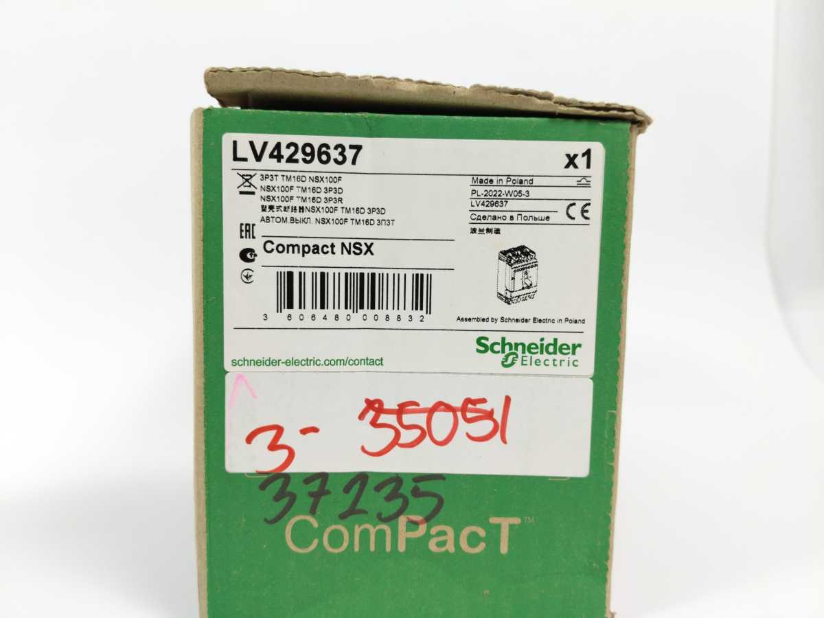 Schneider Electric LV429637 ComPact NSX100F Circuit Breaker