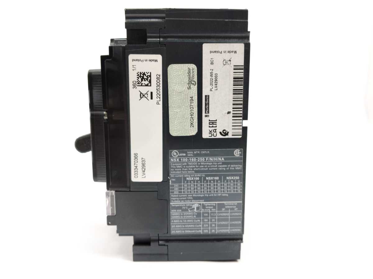 Schneider Electric LV429637 ComPact NSX100F Circuit Breaker