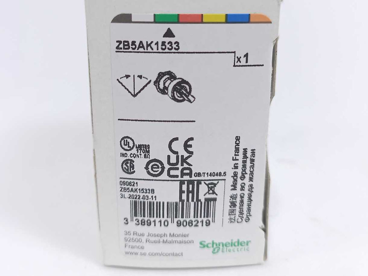 Schneider Electric ZB5AK1533 Green Illuminated Switch Head