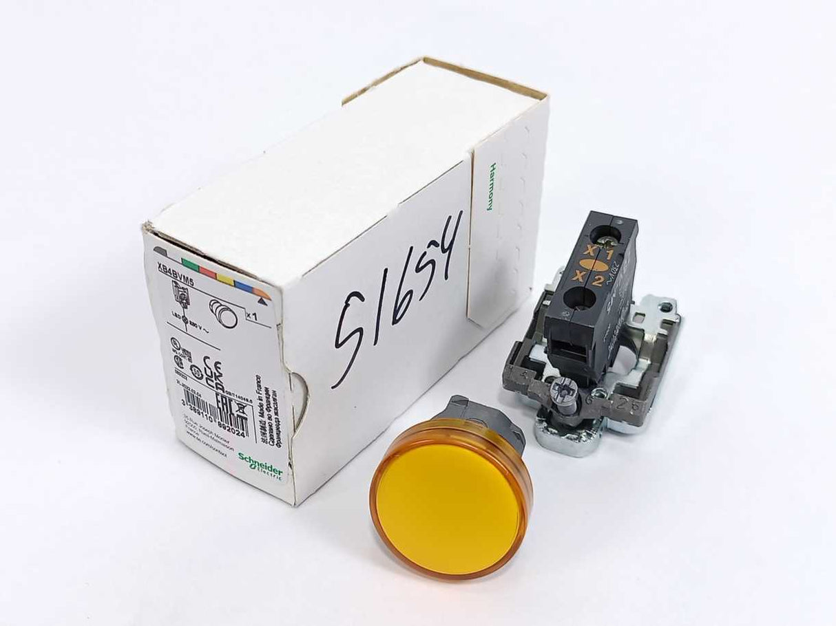 Schneider Electric XB4BVM5 Orange Pilot Light LED